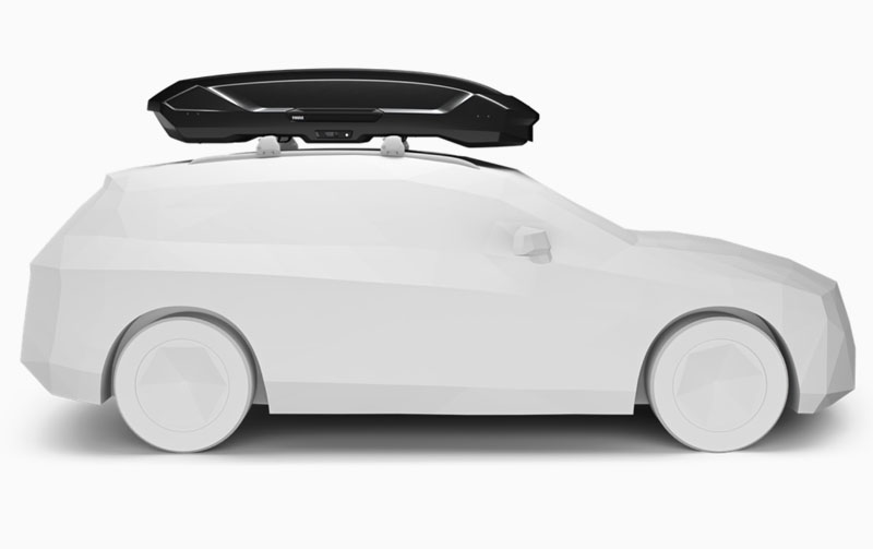 Thule Motion 3 XXL Cargo Box Installed Side View