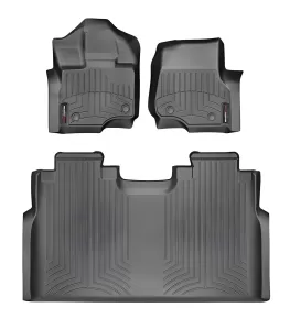 Ford F150 Lightning - 2022 to 2025 - SuperCrew [All] (For Models With Carpet Floor and No Fold Flat Storage) (Front and Rear Set) (Black)