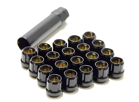 Universal (12 x 1.25) (20 Lug Nut Set) (Deep Black)