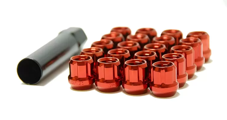 Universal (12 x 1.25) (20 Lug Nut Set) (Red)