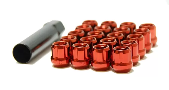 Universal (12 x 1.25) (20 Lug Nut Set) (Red)