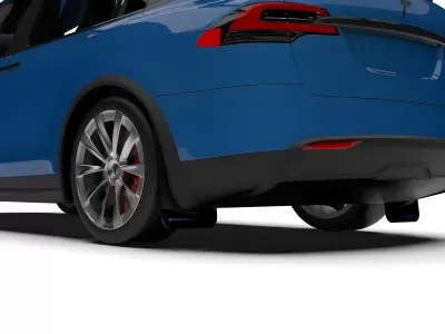 Tesla Model X - 2022 to 2023 - SUV [All] (Black) (Blue Logo)