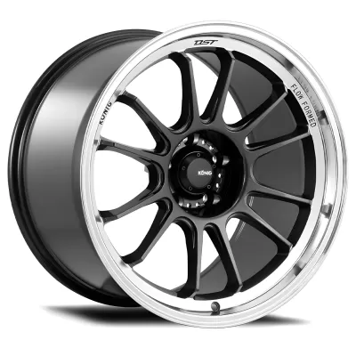 Universal (18x8.5, 5x108, 43mm, Metallic Carbon With Machined Lip) (Less Concave)