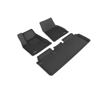 2012 Tesla Model S 3D MAXpider Custom Fit Floor Mats