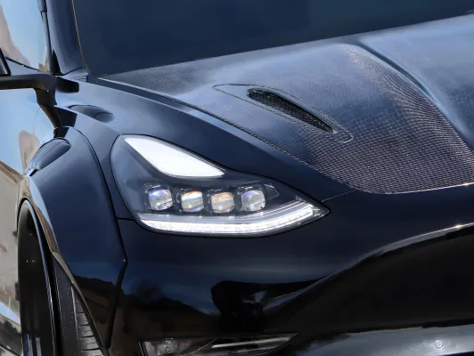 Tesla Model Y - 2020 to 2024 - SUV [All] (Black) (Sequential Turn Signal) (For Factory Projector Headlights)
