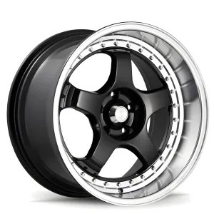 Universal (18x8, 5x114.3, 45mm, Gloss Black With Machined Lip)