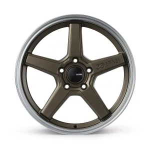 Universal (18x8, 5x114.3, 35mm) (Matte Bronze with Machined Lip)