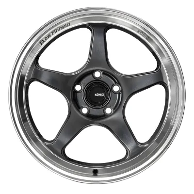 Universal (15x8, 4x100, 35mm) (Anthracite With Machined Lip)