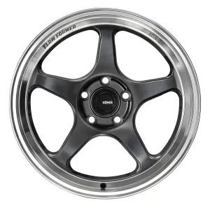 Universal (15x7, 4x100, 35mm) (Anthracite With Machined Lip)