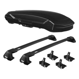 2023 Ford Mustang Mach E Thule Motion 3 XL Cargo Box With Roof Rack Full Kit