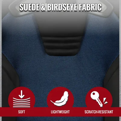 Universal (Black Suede Body) (Blue Cloth Inserts) (Black Stitching)